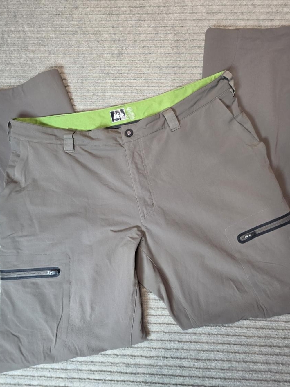 Rei Hiking Pants Mens Size 36x32 Pockets Outdoor 37249 Nylon